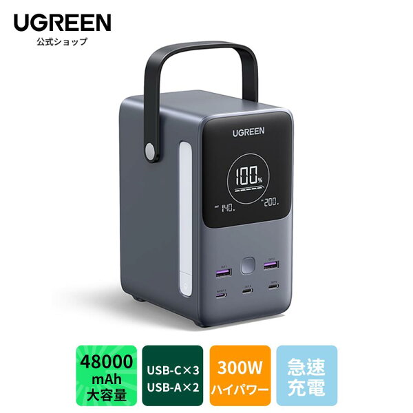 UGREEN Nexode モバイルバッテリー 48000mAh 300W