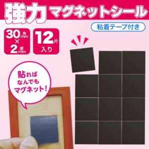強力マグネット 両面テープ付き 12個セット